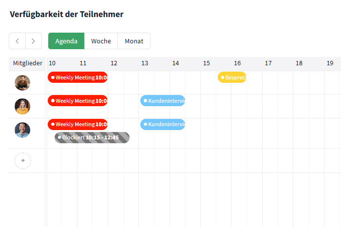 Blockierter Termin