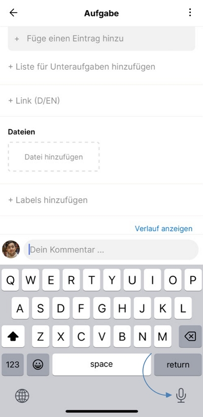 Diktierfunktion im iPhone