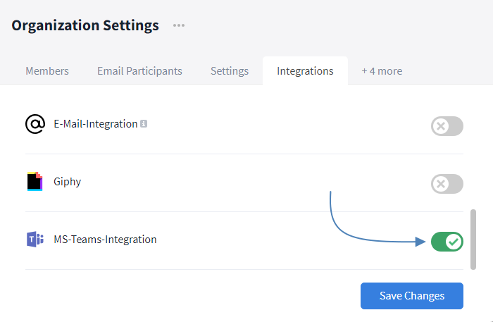 Activate MS-Teams-Integration